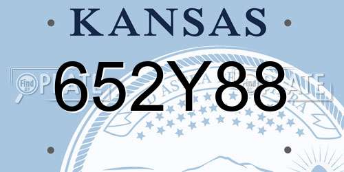 652Y88 Kansas License Plate