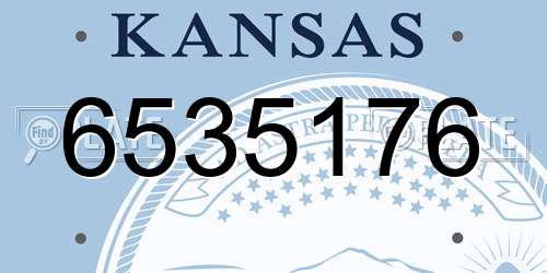 6535176 Kansas License Plate