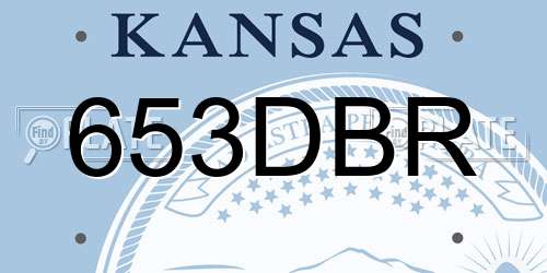 653DBR Kansas License Plate