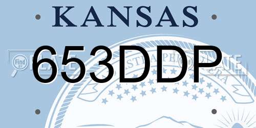 653DDP Kansas License Plate
