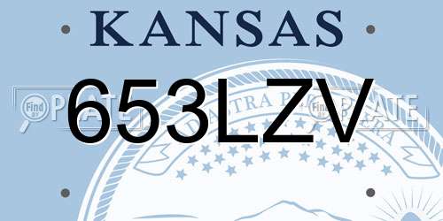 653LZV Kansas License Plate