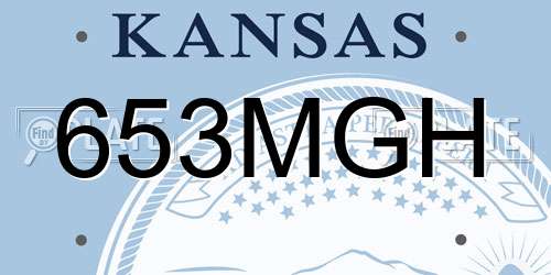 653MGH Kansas License Plate