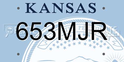 653MJR Kansas License Plate