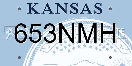 653NMH Kansas License Plate
