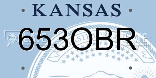 653OBR Kansas License Plate