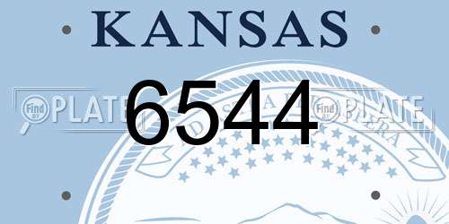 6544 Kansas License Plate