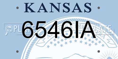 6546IA Kansas License Plate