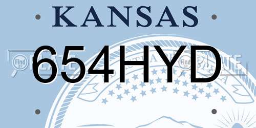 654HYD Kansas License Plate