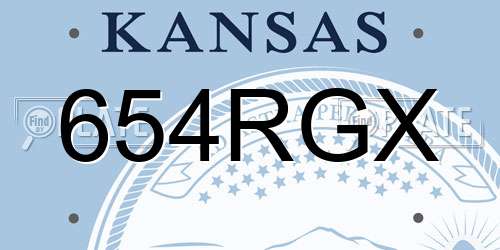 654RGX Kansas License Plate