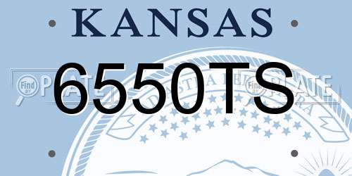 6550TS Kansas License Plate