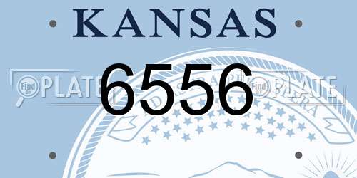 6556 Kansas License Plate
