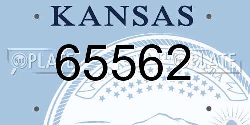 65562 Kansas License Plate