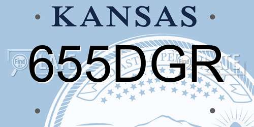 655DGR Kansas License Plate