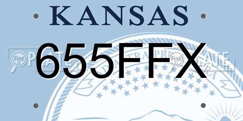 655FFX Kansas License Plate