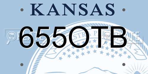 655OTB Kansas License Plate