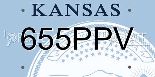 655PPV Kansas License Plate