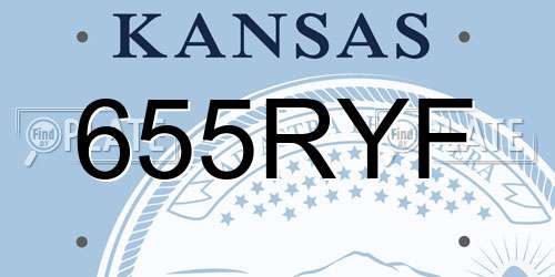 655RYF Kansas License Plate