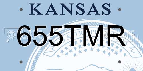 655TMR Kansas License Plate