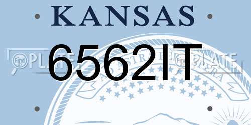 6562IT Kansas License Plate