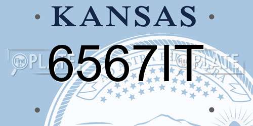 6567IT Kansas License Plate
