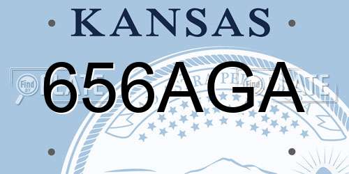656AGA Kansas License Plate