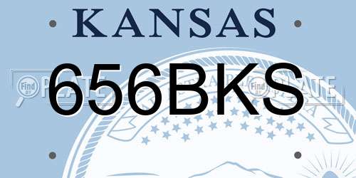 656BKS Kansas License Plate