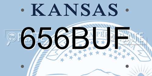656BUF Kansas License Plate