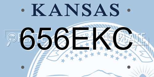 656EKC Kansas License Plate