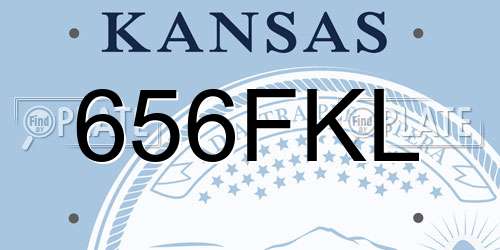 656FKL Kansas License Plate