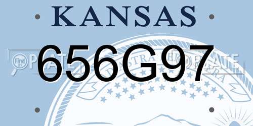 656G97 Kansas License Plate