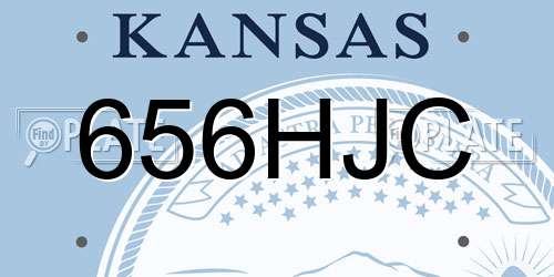 656HJC Kansas License Plate