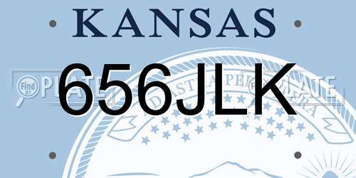656JLK Kansas License Plate