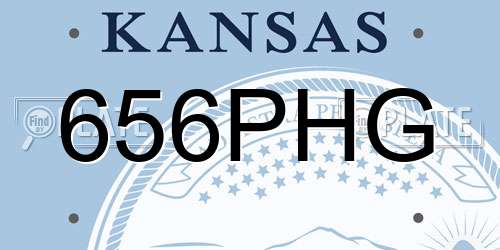 656PHG Kansas License Plate