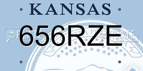 656RZE Kansas License Plate