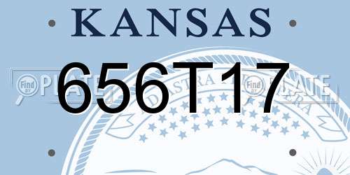 656T17 Kansas License Plate