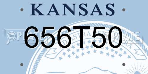 656T50 Kansas License Plate