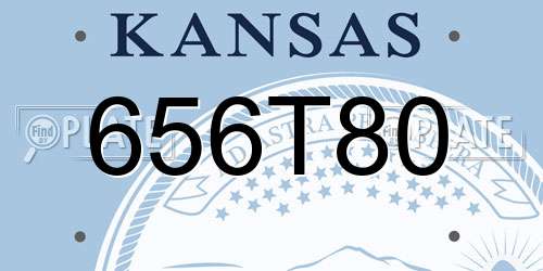 656T80 Kansas License Plate