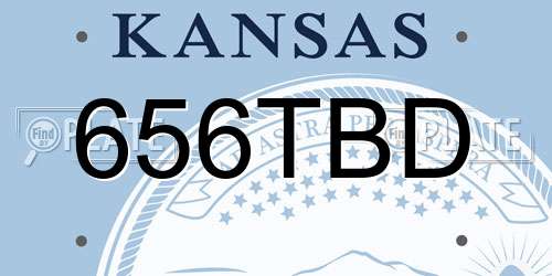 656TBD Kansas License Plate