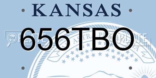 656TBO Kansas License Plate