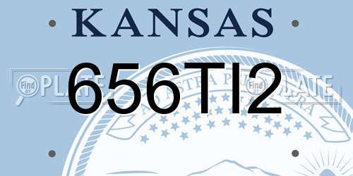 656TI2 Kansas License Plate