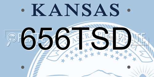 656TSD Kansas License Plate