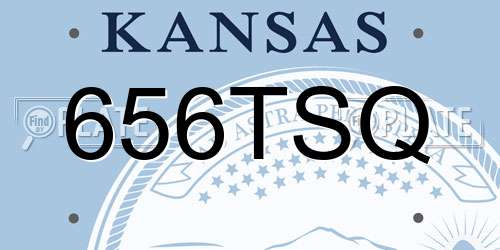 656TSQ Kansas License Plate