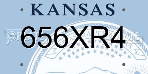 656XR4 Kansas License Plate