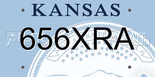 656XRA Kansas License Plate