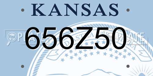 656Z50 Kansas License Plate