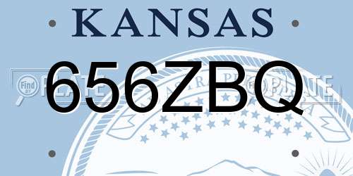 656ZBQ Kansas License Plate