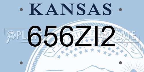 656ZI2 Kansas License Plate