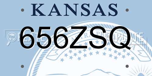 656ZSQ Kansas License Plate