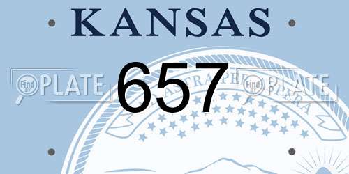 657 Kansas License Plate