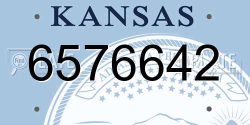 6576642 Kansas License Plate